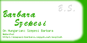 barbara szepesi business card